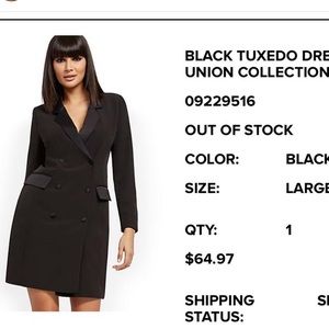 COPY - Black Tuxedo Dress
